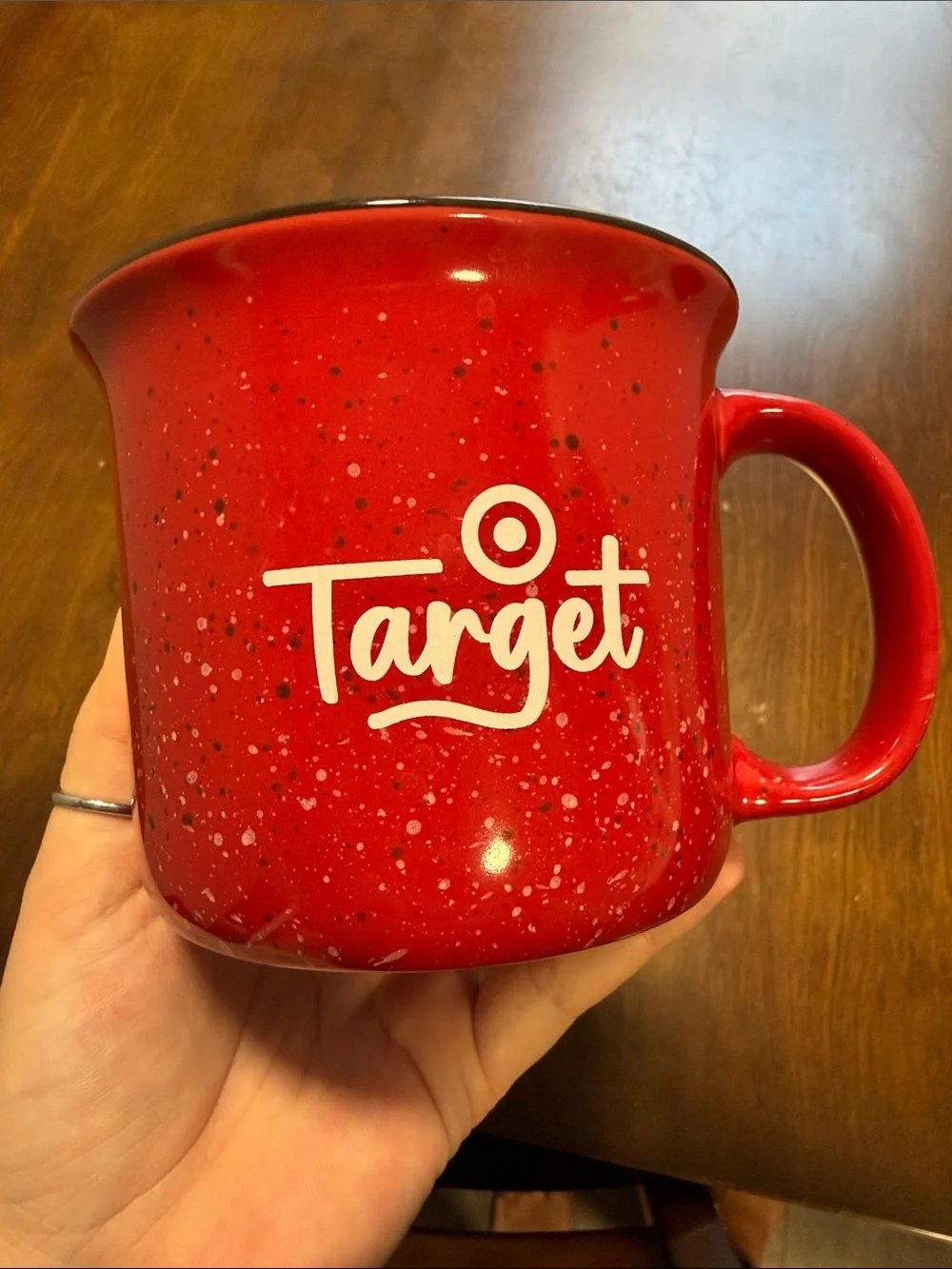 Target Red Speckle Logo Ceramic Mug